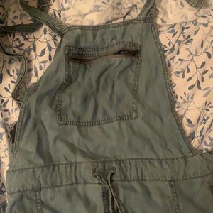 Plus size chambray overalls
